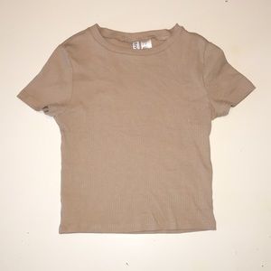 Nude sweater crop top H&M